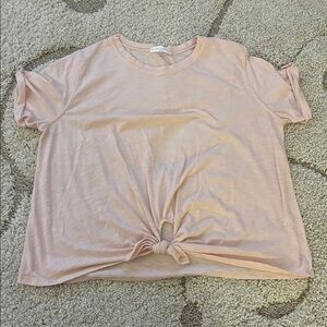 Women's Pink Knot Front Top
